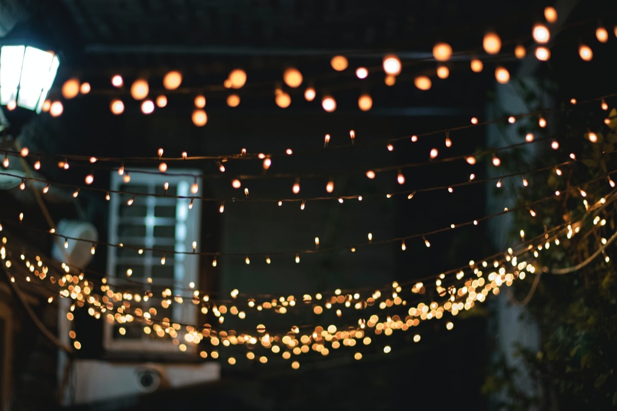 hanging fairy lights