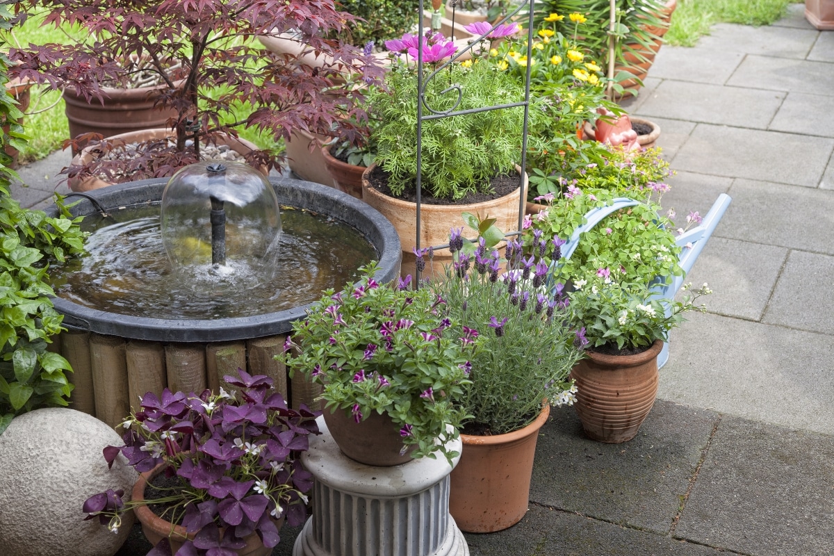 small patio fountain