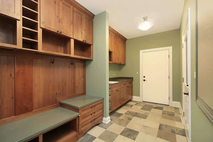 Mudroom in luxury home