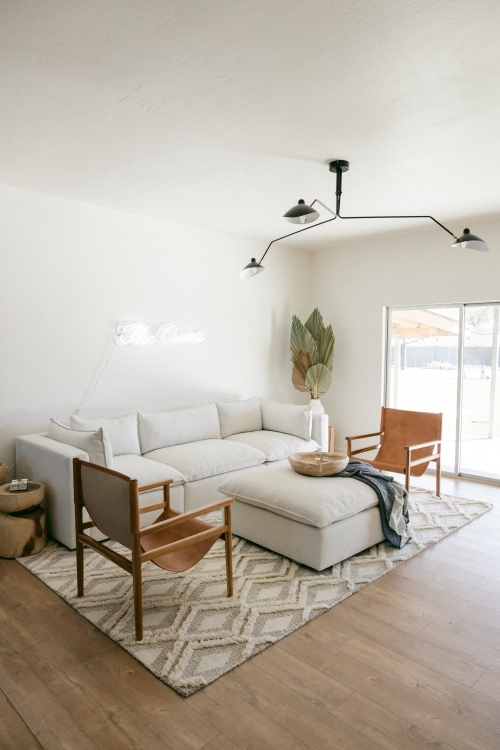 neutral living room rug
