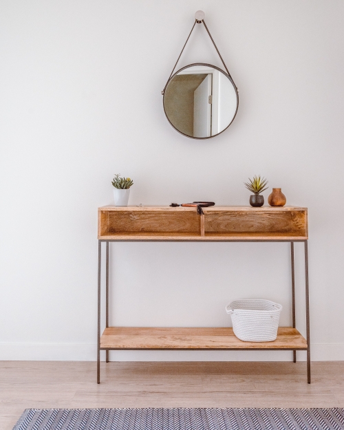 sleek console table for living room