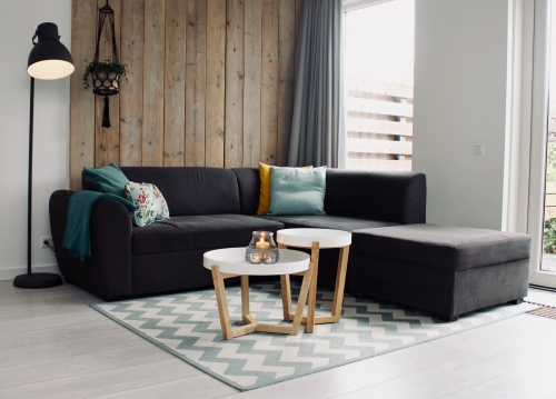 coffee table in the middle of a living room