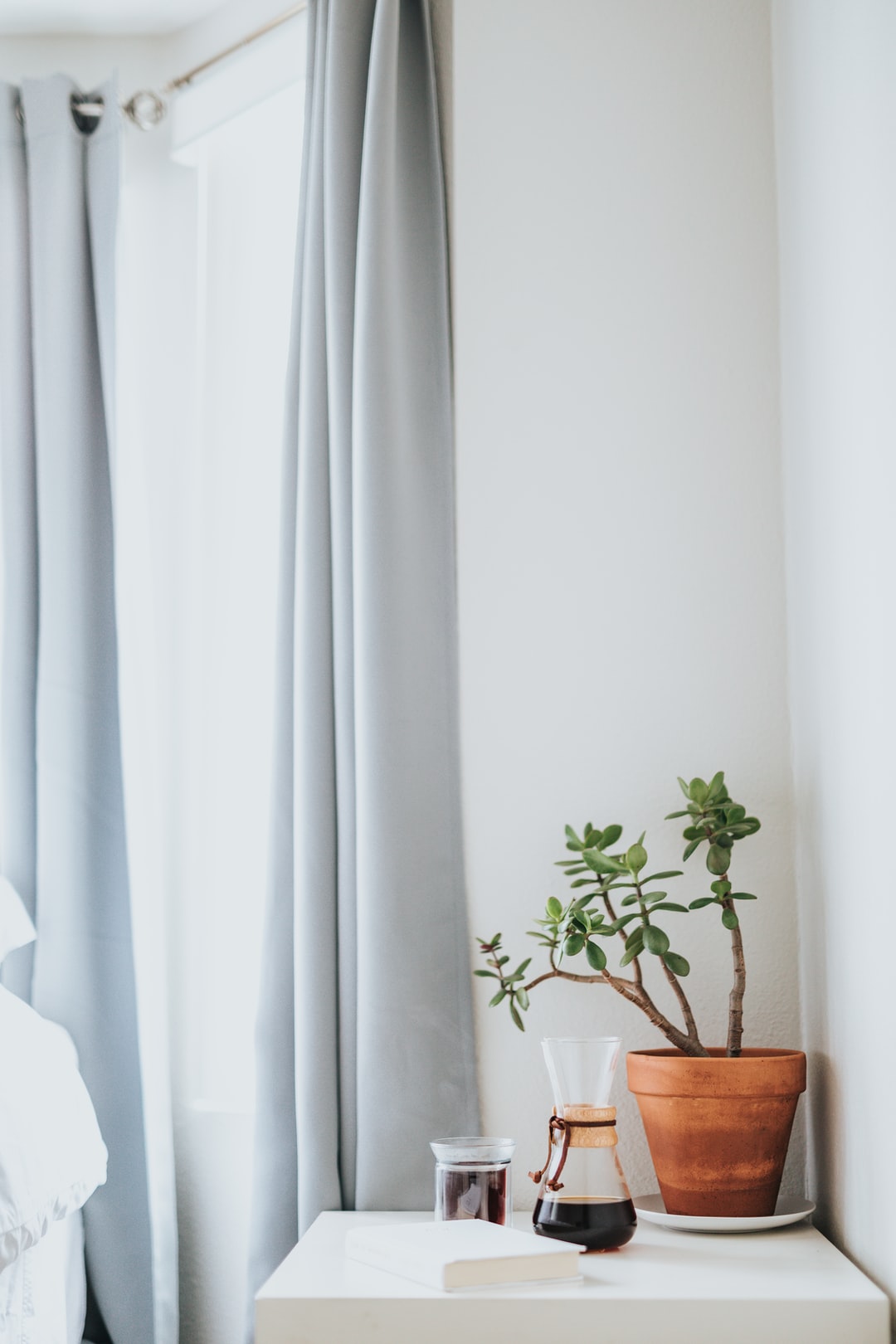 Large white curtain design