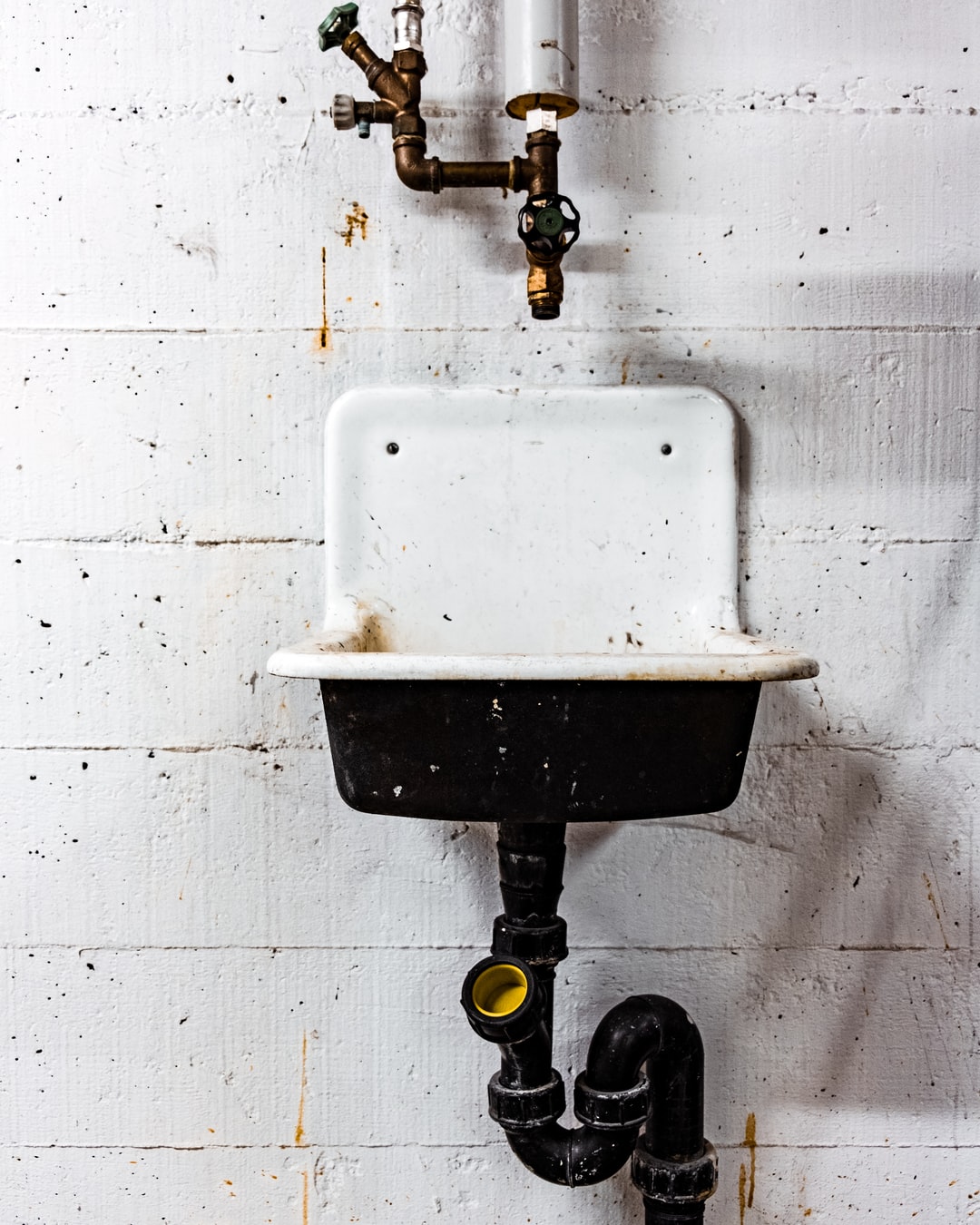 An old sink and pipes