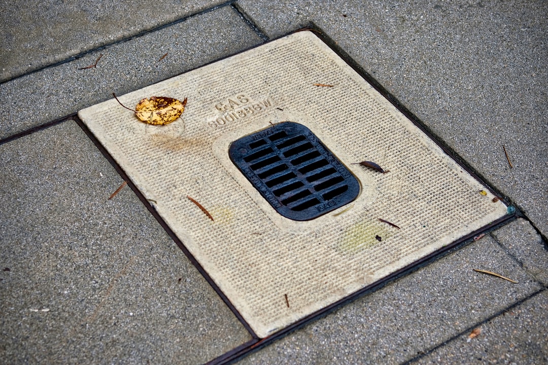 An outdoor drain