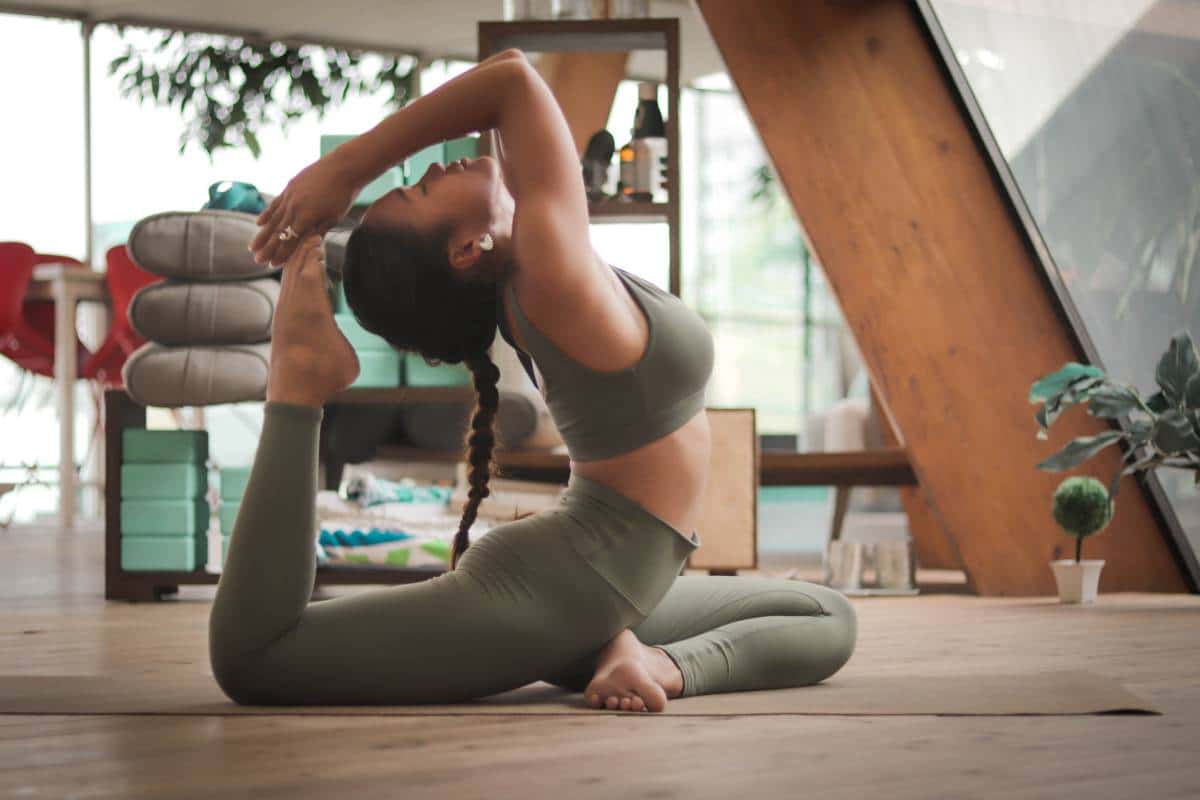 girl doing yoga