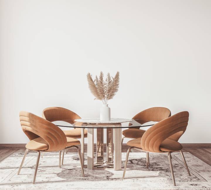 Rustic modern dining table set