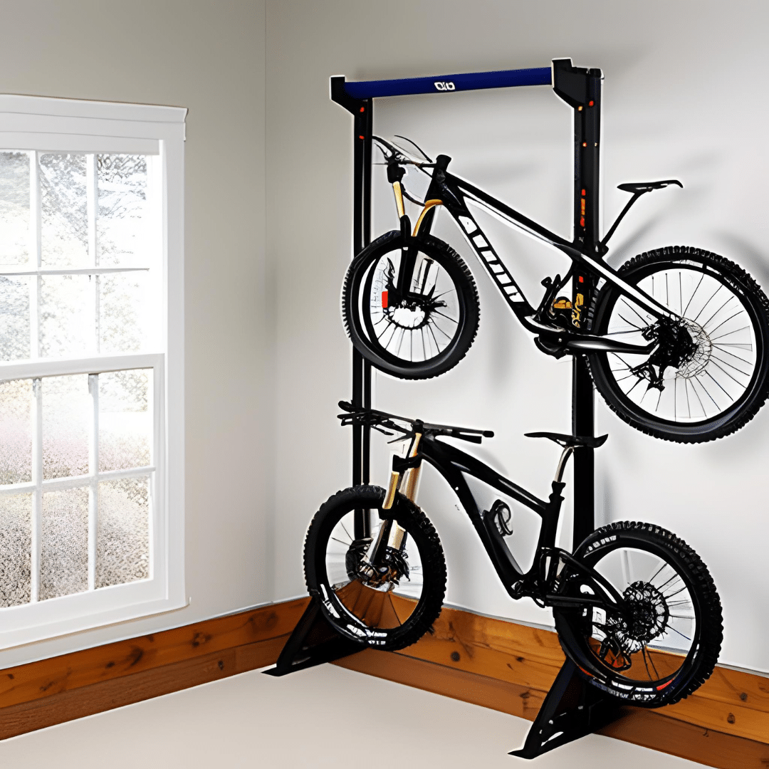 steel black bike rack