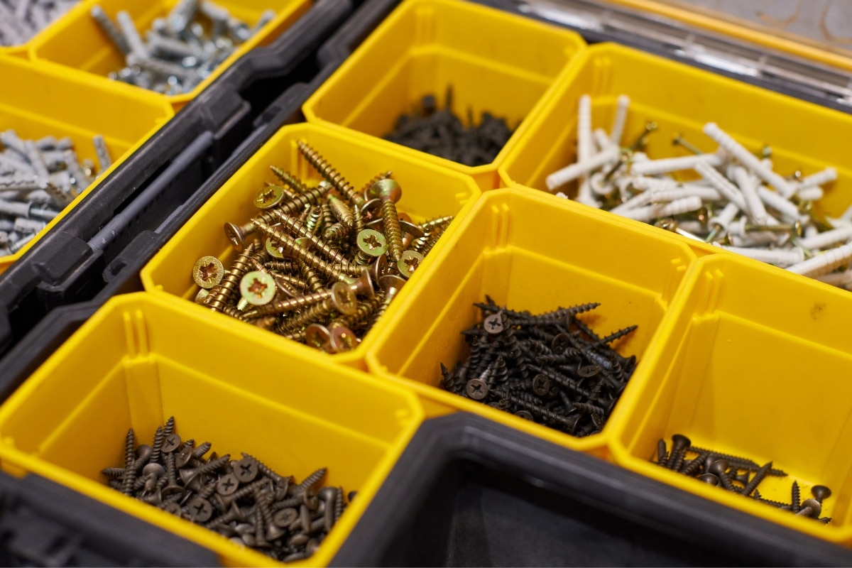 drawer organiser for nuts and bolts