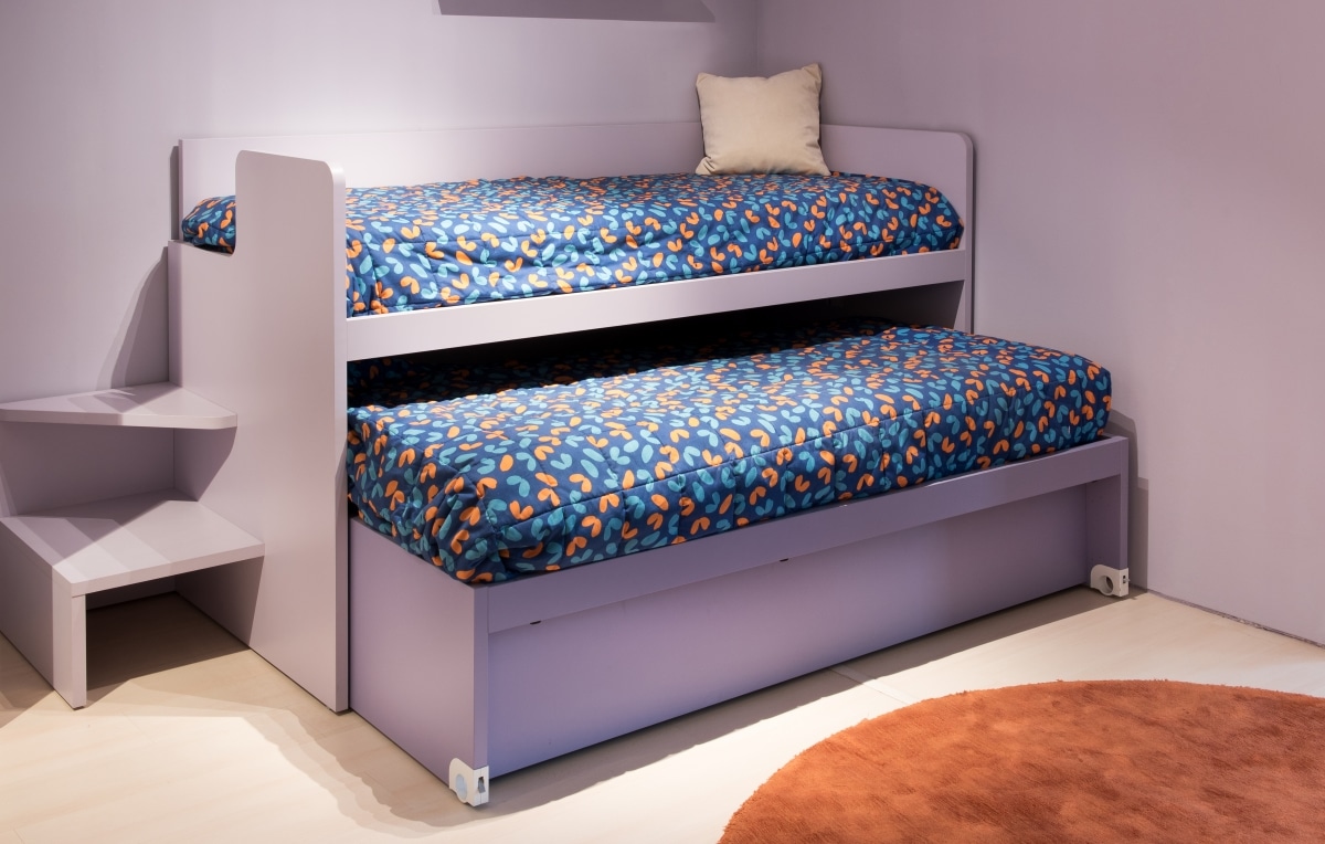 children's double bunk bed with stairs
