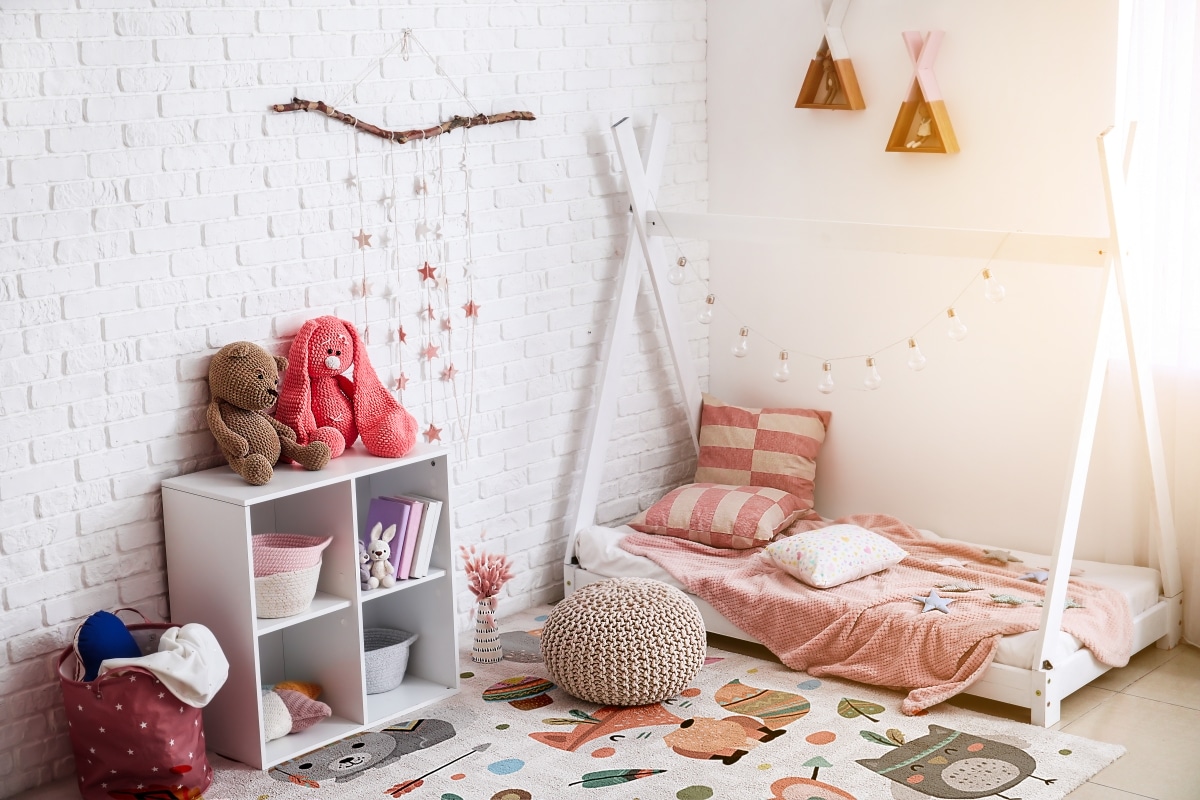 stylish wall art in kids room