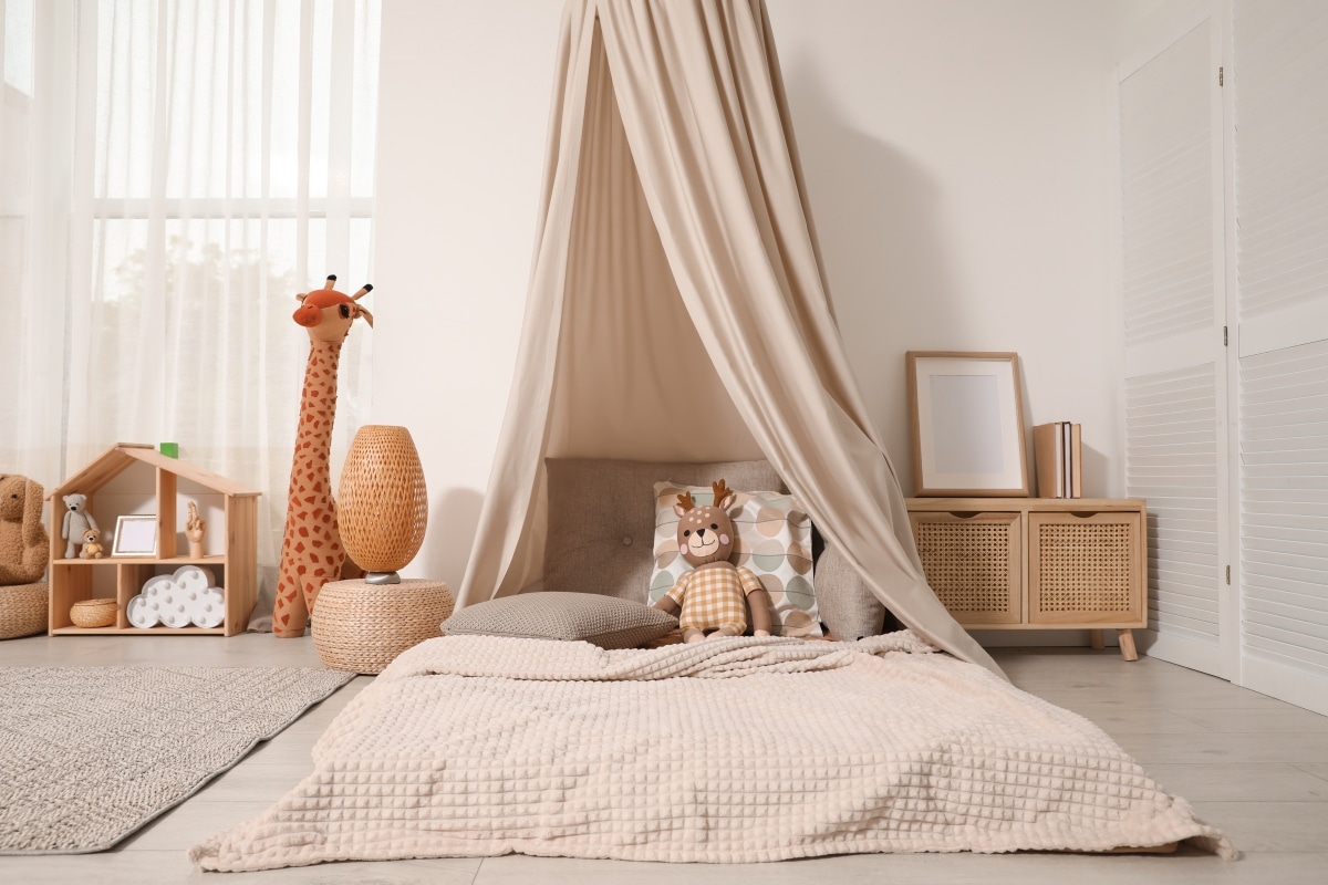 cosy canopy over children's bed