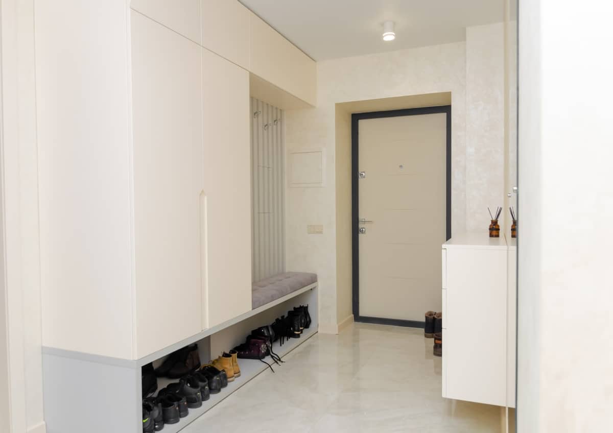 modern narrow hallway entrance