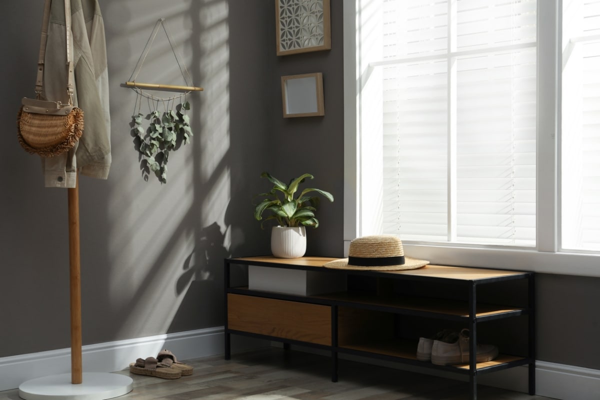 minimalist hallway nook