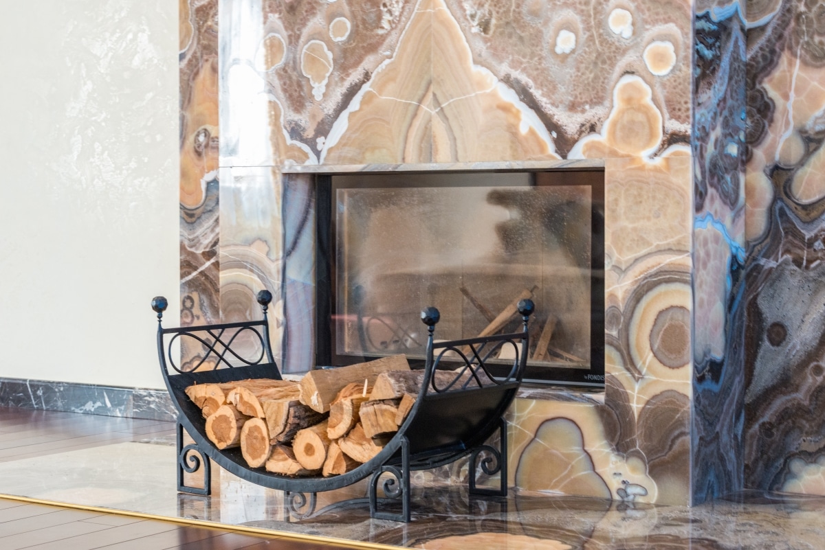 elegant indoor log rack