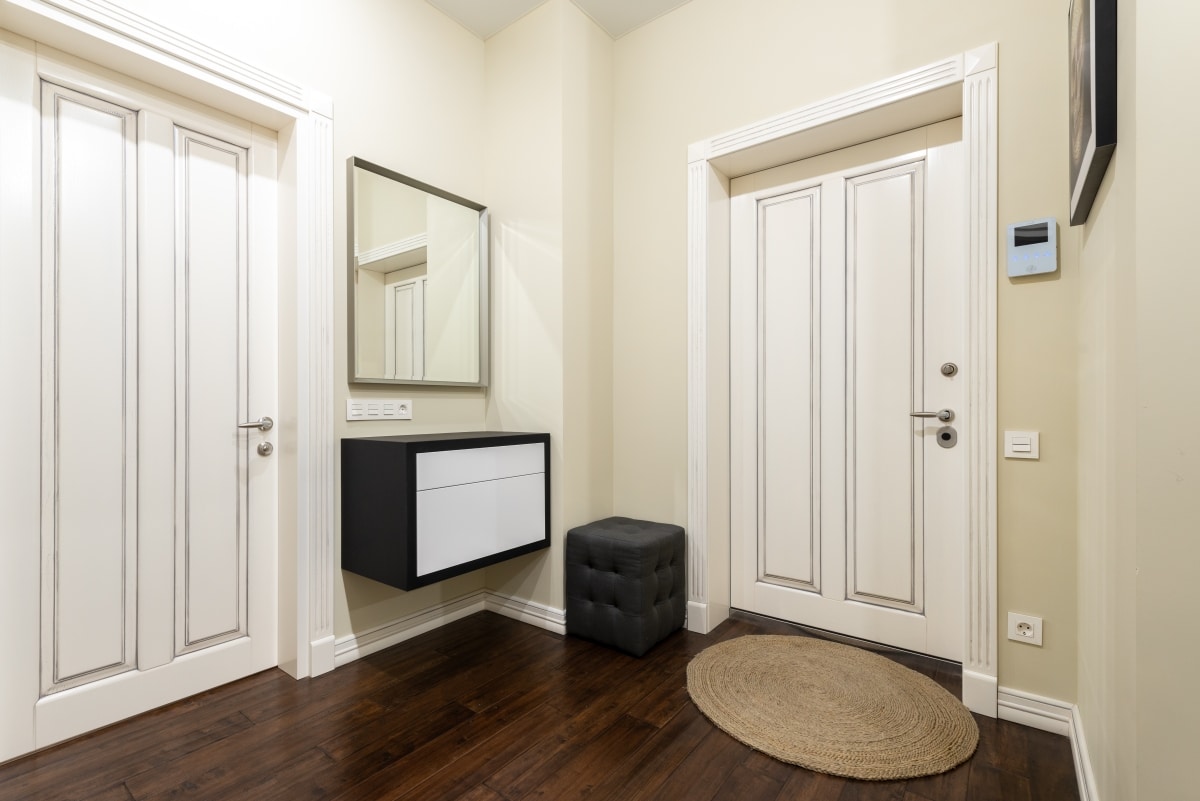 durable hardwood floor in hallway