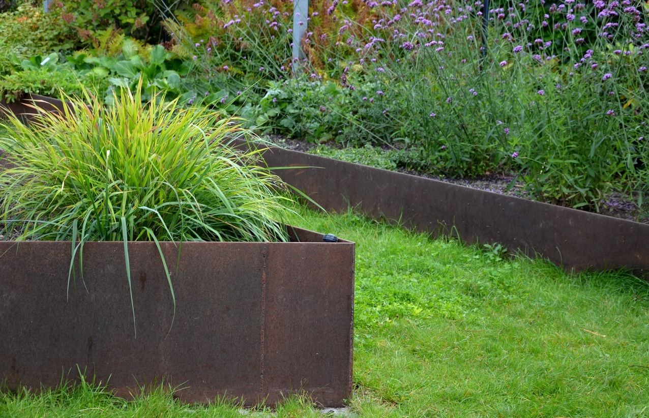 corten steel potting