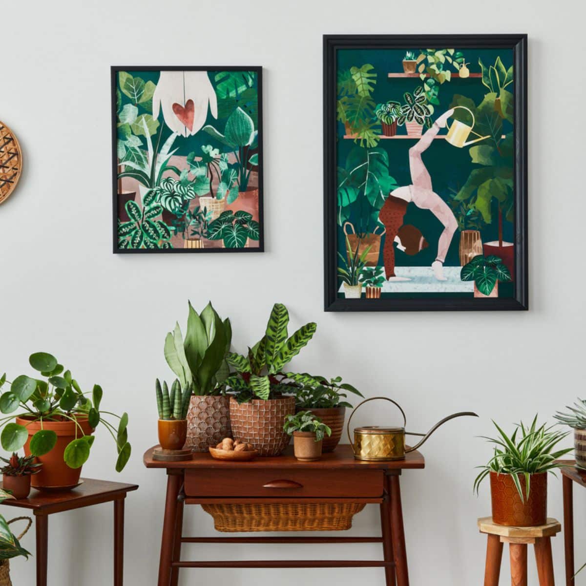 plant decorations with nature-inspired pictures