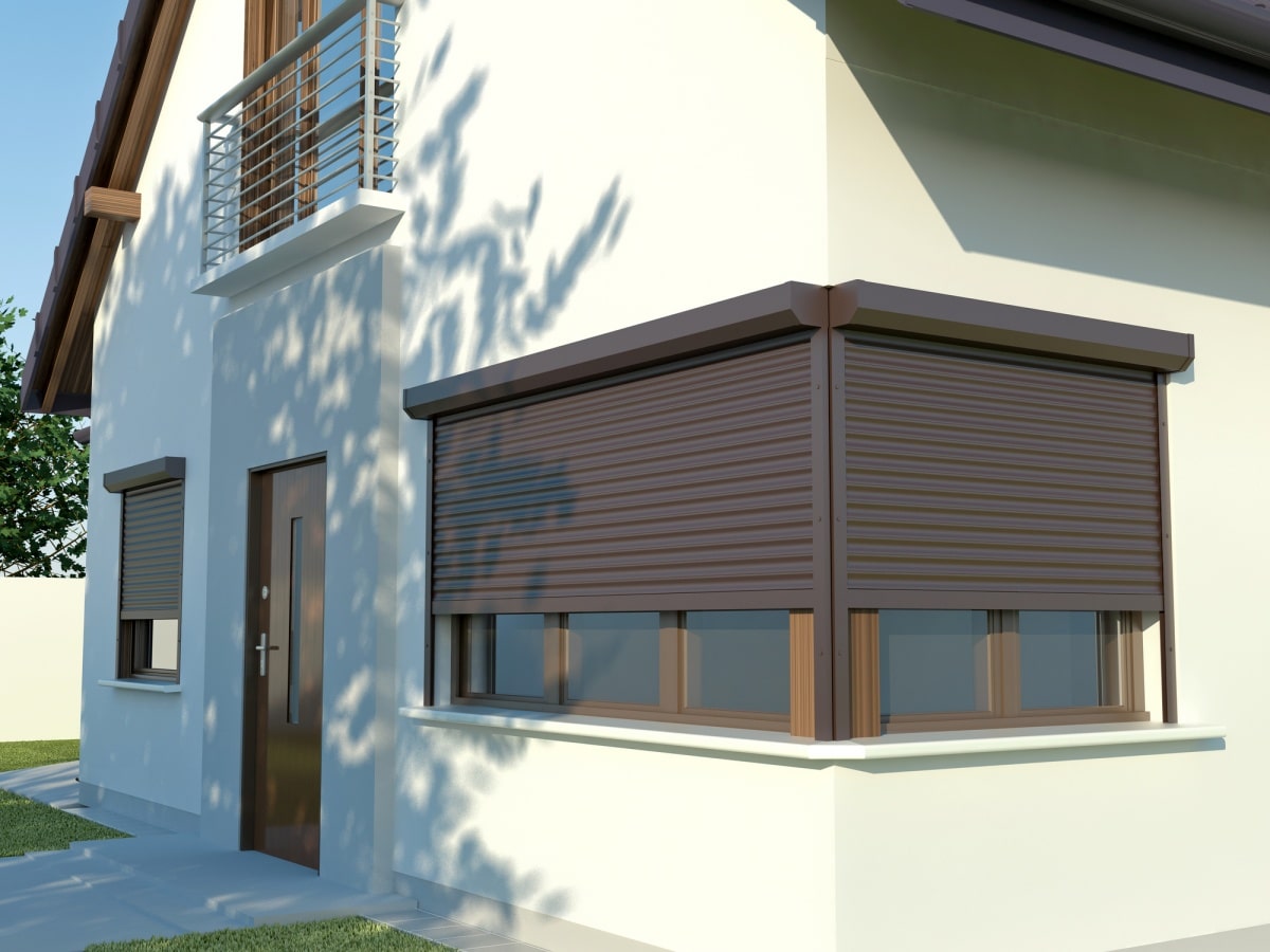 Window roller shutters on home windows