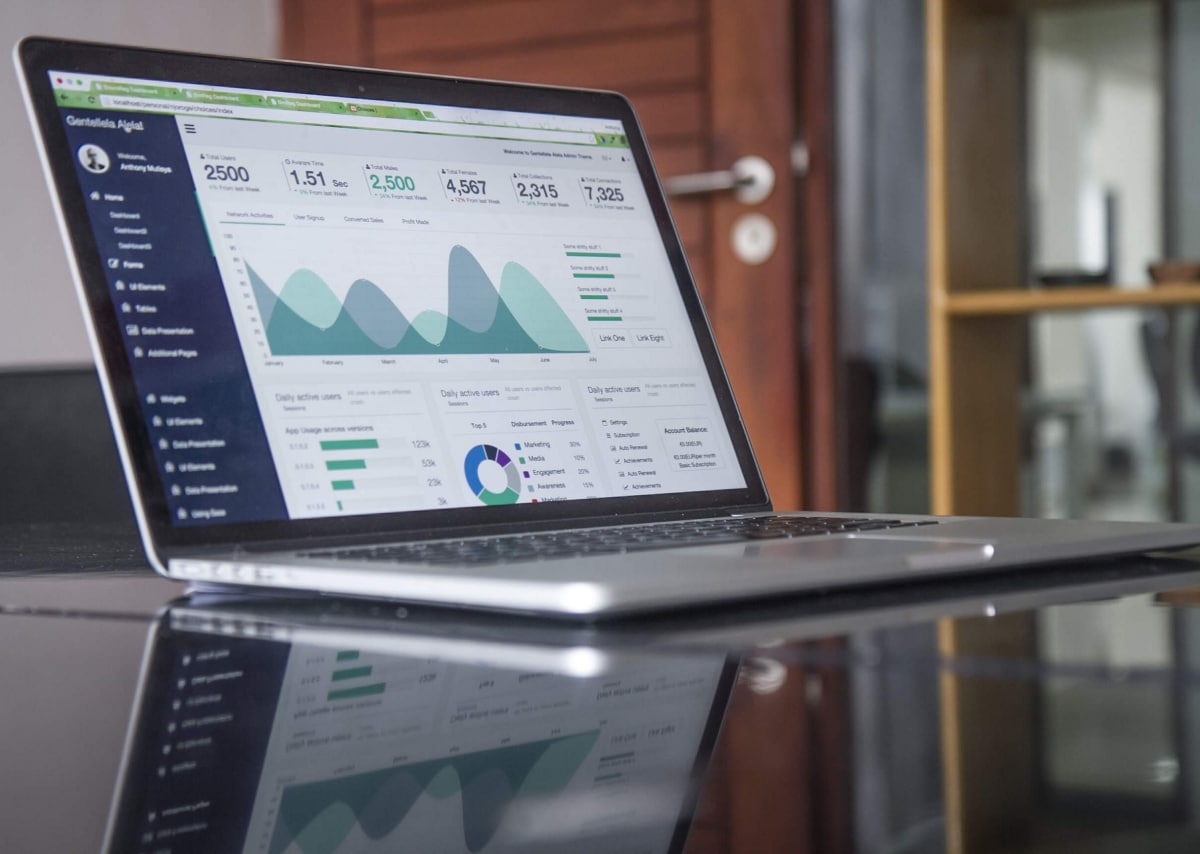 audience analytics displayed on a laptop