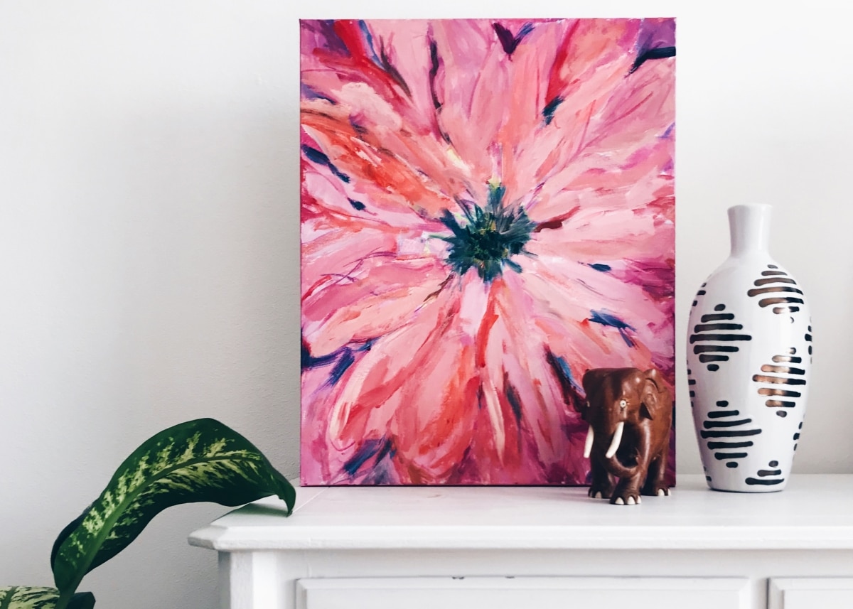painted art on table display