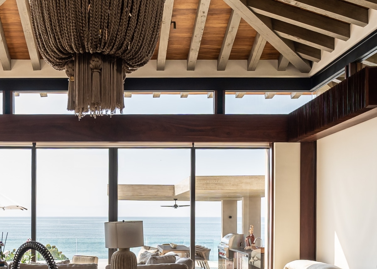 intricate beam ceiling
