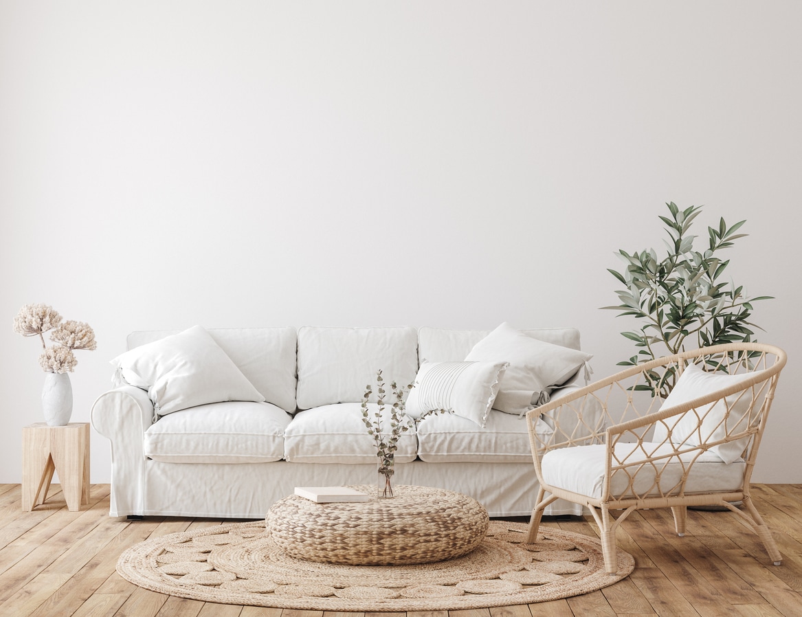 A Nordic-style living room.